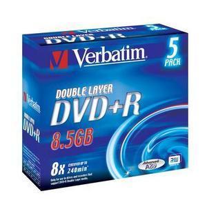 DVD+R Verbatim 8x 8.5GB 120 MIN double layer 5 buc/jewel - Pret | Preturi DVD+R Verbatim 8x 8.5GB 120 MIN double layer 5 buc/jewel