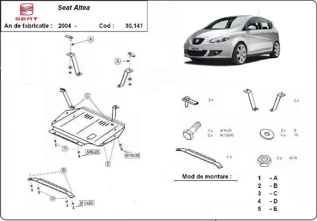 Scut motor Seat Altea - Pret | Preturi Scut motor Seat Altea
