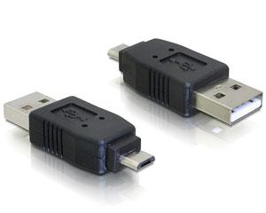 Adaptor USB 2.0 Delock USB A (T) - micro USB B , 65036 - Pret | Preturi Adaptor USB 2.0 Delock USB A (T) - micro USB B , 65036