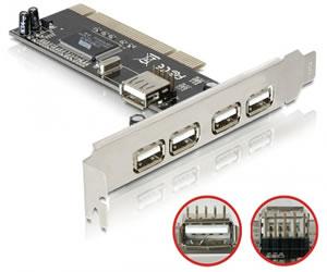 Placa PCI 5 porturi USB 2.0, Delock 89028 - Pret | Preturi Placa PCI 5 porturi USB 2.0, Delock 89028