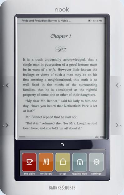 Ebook Reader Barnes&Noble's NOOK wifi - Pret | Preturi Ebook Reader Barnes&Noble's NOOK wifi