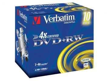 VERBATIM DVD+RW 4x 4.7GB Jewel Case - Pret | Preturi VERBATIM DVD+RW 4x 4.7GB Jewel Case