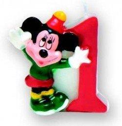 Lumanare de tort cifra 1 Mickey Mouse - Pret | Preturi Lumanare de tort cifra 1 Mickey Mouse