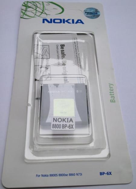 Acumulator Baterie Nokia 8800 8800 Sirocco BP-6X Originala Sigilata - Pret | Preturi Acumulator Baterie Nokia 8800 8800 Sirocco BP-6X Originala Sigilata