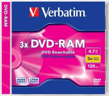 VERBATIM DVD-RAM 3x 4.7GB Slimcase - Pret | Preturi VERBATIM DVD-RAM 3x 4.7GB Slimcase