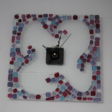 Ceas fuzionat din sticla mozaic - Pret | Preturi Ceas fuzionat din sticla mozaic