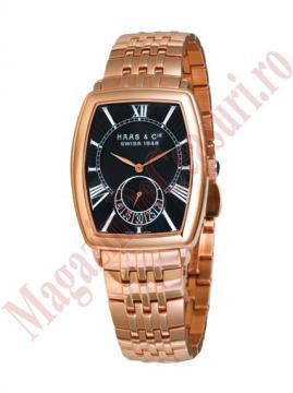 Haas Cie - Columbus Men Rose Gold Black - Pret | Preturi Haas Cie - Columbus Men Rose Gold Black