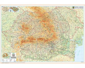 Romania - harta fizica 200x140 cm [PD03] - Pret | Preturi Romania - harta fizica 200x140 cm [PD03]