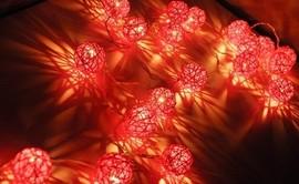 Luminite in globuri din ratan Fairy Lights- RED bulbs - Pret | Preturi Luminite in globuri din ratan Fairy Lights- RED bulbs