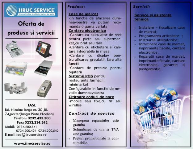 IIRUC SERVICE SA-IASI Casa de marcat,Cantare,sertare de bani - Pret | Preturi IIRUC SERVICE SA-IASI Casa de marcat,Cantare,sertare de bani