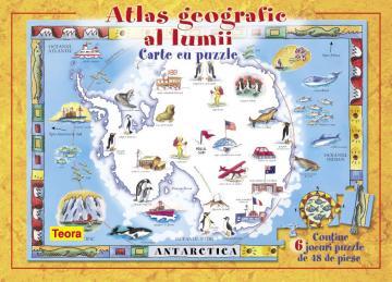 Atlas geografic al lumii - Carte cu puzzle - Pret | Preturi Atlas geografic al lumii - Carte cu puzzle