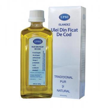 Ulei din ficat de cod natural - Pret | Preturi Ulei din ficat de cod natural