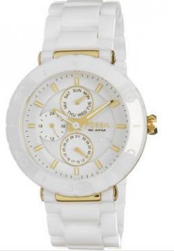 Ceas Fossil White Ceramic Multifunction Gold CE1004 - Pret | Preturi Ceas Fossil White Ceramic Multifunction Gold CE1004