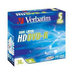 VERBATIM HD DVD-R 1x, 30GB, Jewel Case (43603) - Pret | Preturi VERBATIM HD DVD-R 1x, 30GB, Jewel Case (43603)