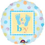 Balon botez folie metalizata 45cm BABY STEPS BOY - Pret | Preturi Balon botez folie metalizata 45cm BABY STEPS BOY