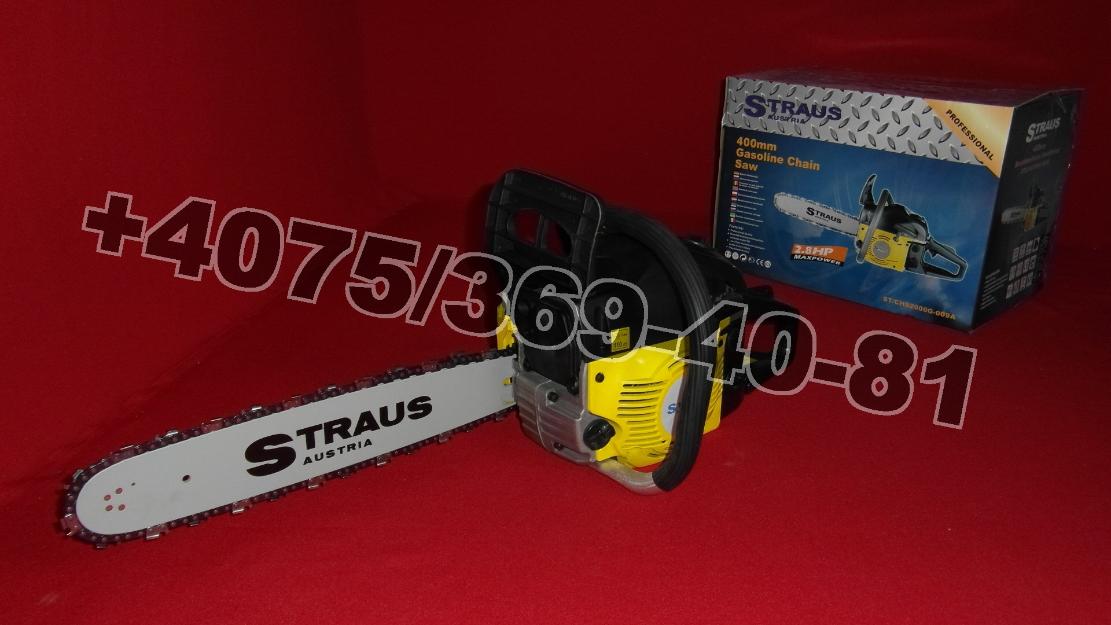 Straus Drujba 2.8 CP 52cm3 2000W fierastrau lant actionat cu motor de benzina NOU - Pret | Preturi Straus Drujba 2.8 CP 52cm3 2000W fierastrau lant actionat cu motor de benzina NOU