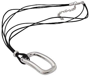 Zazaya Bijoux, Silver with textile braided cord necklace - Pret | Preturi Zazaya Bijoux, Silver with textile braided cord necklace