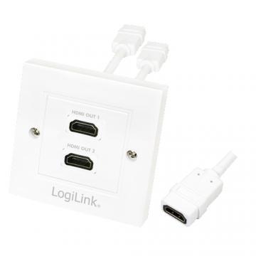 Priza HDMI, 2 porturi mama, Logilink "AH0015" - Pret | Preturi Priza HDMI, 2 porturi mama, Logilink "AH0015"