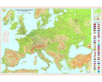 Europa - Harta Fizica 200x140 cm [PD05] - Pret | Preturi Europa - Harta Fizica 200x140 cm [PD05]