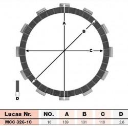 MCC326-10 - discuri frictiune ambreiaj Lucas TRW - Pret | Preturi MCC326-10 - discuri frictiune ambreiaj Lucas TRW
