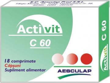 Activit C 60 capsuni x 18cp - Pret | Preturi Activit C 60 capsuni x 18cp