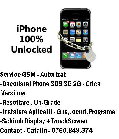 Decodare iPhone 3G 3GS 2G V 4.0 DECODARE IpHONE 3.1.3 3G 3GS - Pret | Preturi Decodare iPhone 3G 3GS 2G V 4.0 DECODARE IpHONE 3.1.3 3G 3GS
