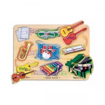 Melissa &amp; Doug - Puzzle sonor Instrumente muzicale natur - Pret | Preturi Melissa &amp; Doug - Puzzle sonor Instrumente muzicale natur