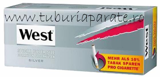 Tuburi Tigari pt.Tutun West Silver Extra 250 Buc. - Pret | Preturi Tuburi Tigari pt.Tutun West Silver Extra 250 Buc.