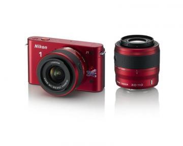 Nikon J1 Rosu Dublu KIT 10-30mm VR + 30-110mm VR - Pret | Preturi Nikon J1 Rosu Dublu KIT 10-30mm VR + 30-110mm VR
