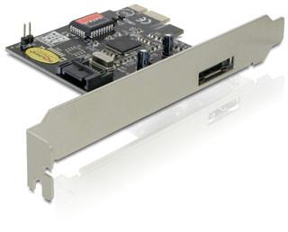 Placa PCI Express la 1x eSATA, 1x SATA, Delock 70157 - Pret | Preturi Placa PCI Express la 1x eSATA, 1x SATA, Delock 70157