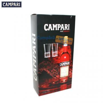 Campari Bitter 25% 0.7L cu 2 pahare - Pret | Preturi Campari Bitter 25% 0.7L cu 2 pahare