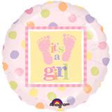 Balon botez folie metalizata 45cm BABY STEPS GIRL - Pret | Preturi Balon botez folie metalizata 45cm BABY STEPS GIRL