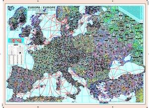 Europa - Harta Rutiera/Coduri Postale 200x140 cm [PD06] - Pret | Preturi Europa - Harta Rutiera/Coduri Postale 200x140 cm [PD06]