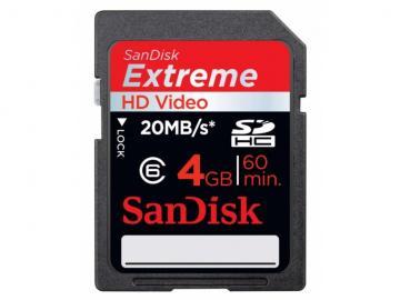 Card memorie SANDISK SD CARD 4GB EXTREME HD VIDEO - Pret | Preturi Card memorie SANDISK SD CARD 4GB EXTREME HD VIDEO