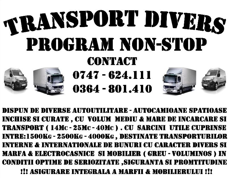 mutari complete - transport divers - Pret | Preturi mutari complete - transport divers