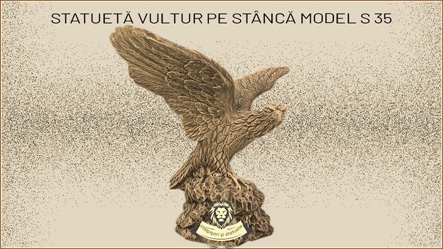 Statueta vultur pe stanca din beton model S35. - Pret | Preturi Statueta vultur pe stanca din beton model S35.