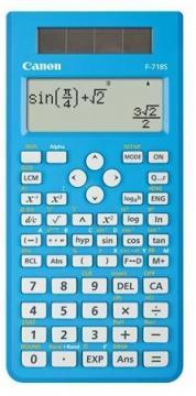 Calculator stiintific F718SGA, 18 digits, 264 functii, antibacterian, blue, Canon - Pret | Preturi Calculator stiintific F718SGA, 18 digits, 264 functii, antibacterian, blue, Canon