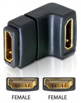 HDMI mama la HDMI mama - unghi 90 grade - Pret | Preturi HDMI mama la HDMI mama - unghi 90 grade