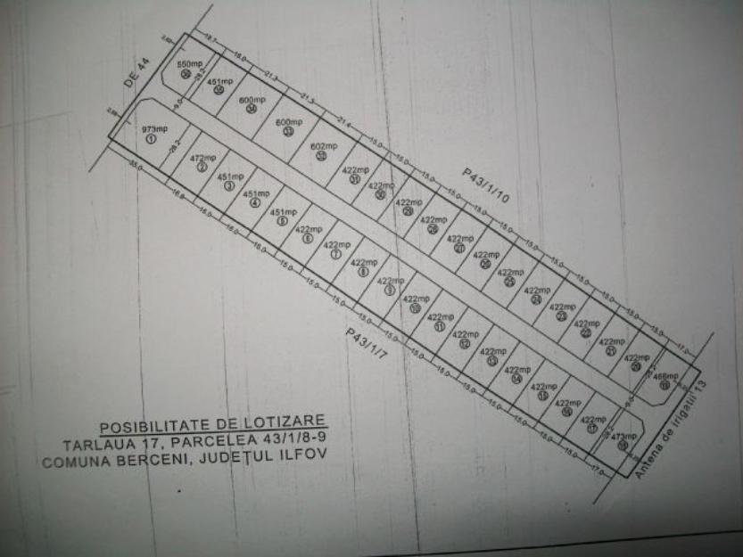 Vand teren construibil 422mp utili Comuna Berceni - Pret | Preturi Vand teren construibil 422mp utili Comuna Berceni