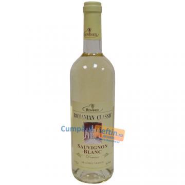 Vin demisec Sauvignon Blanc Rovinex Romanian Classic 0.75 L - Pret | Preturi Vin demisec Sauvignon Blanc Rovinex Romanian Classic 0.75 L