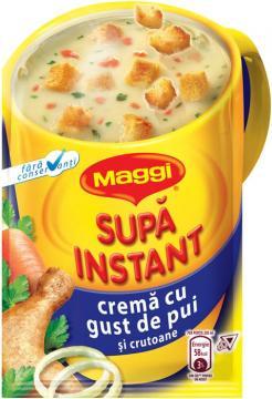Supa instant Maggi crema de pui si crutoane 17g - Pret | Preturi Supa instant Maggi crema de pui si crutoane 17g