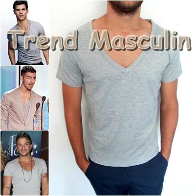 Tricou Barbati Anchior Guler V Adanc Gri - Pret | Preturi Tricou Barbati Anchior Guler V Adanc Gri