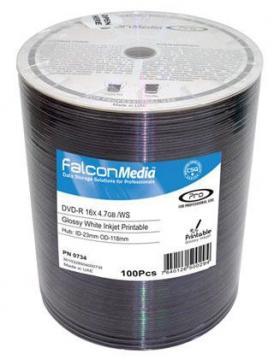 Falcon Media Pro DVD-R 16X alb LUCIOS printabil inkjet - Pret | Preturi Falcon Media Pro DVD-R 16X alb LUCIOS printabil inkjet