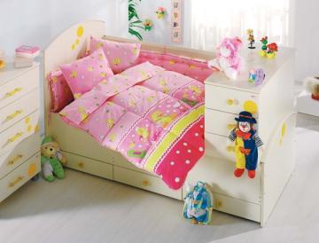Lenjerie de pat pentru bebelusi Altinbasak Mak Mak roz - Pret | Preturi Lenjerie de pat pentru bebelusi Altinbasak Mak Mak roz
