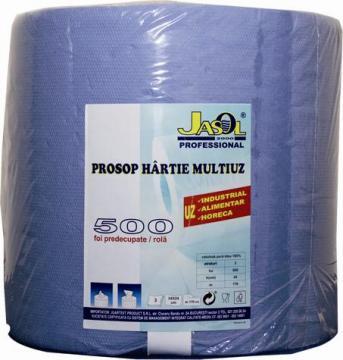 Bobina hartie industriala, 3 straturi, 170 m, 500 foi, bleu - Pret | Preturi Bobina hartie industriala, 3 straturi, 170 m, 500 foi, bleu