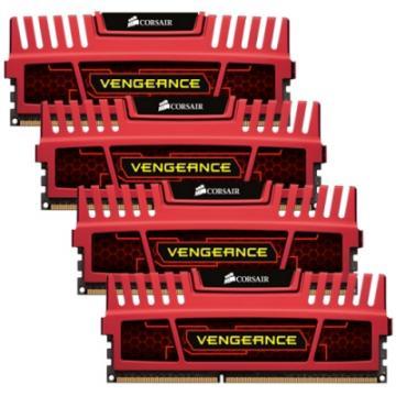 Corsair DDR3 32GB 1866MHz, KIT 4x8GB, 10-11-10-30, radiator Red Vengeance, quad channel, 1.5V - Pret | Preturi Corsair DDR3 32GB 1866MHz, KIT 4x8GB, 10-11-10-30, radiator Red Vengeance, quad channel, 1.5V