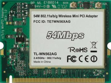 Placa Retea Wireless PCI Mini, 54Mbps eXtended Range, Atheros, 2.4G/5GHz, 802.11a/b/g, TP-LINK TL-WN562AG - Pret | Preturi Placa Retea Wireless PCI Mini, 54Mbps eXtended Range, Atheros, 2.4G/5GHz, 802.11a/b/g, TP-LINK TL-WN562AG
