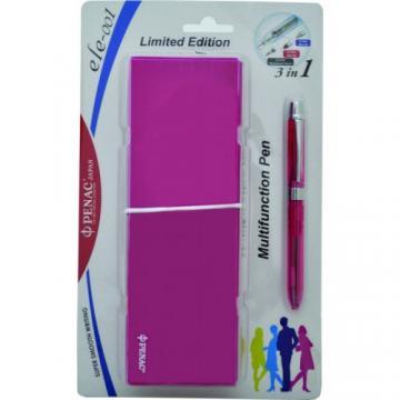 Pix multifunctional cu doua culori / creion mecanic 0.5mm, PENAC ELE 001 + penar cadou, roz - Pret | Preturi Pix multifunctional cu doua culori / creion mecanic 0.5mm, PENAC ELE 001 + penar cadou, roz