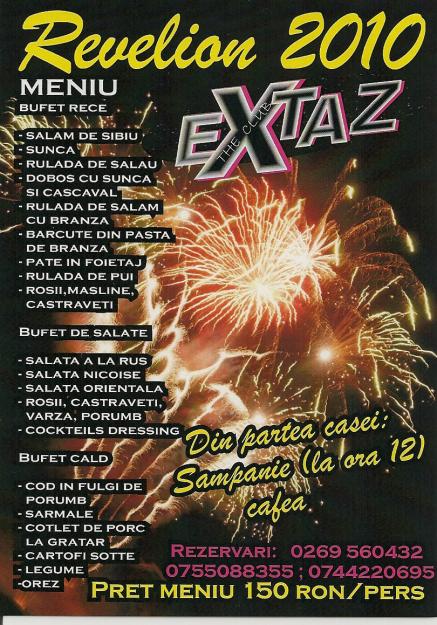 Revelion 2010 in Club Extaz din Sibiu! - Pret | Preturi Revelion 2010 in Club Extaz din Sibiu!