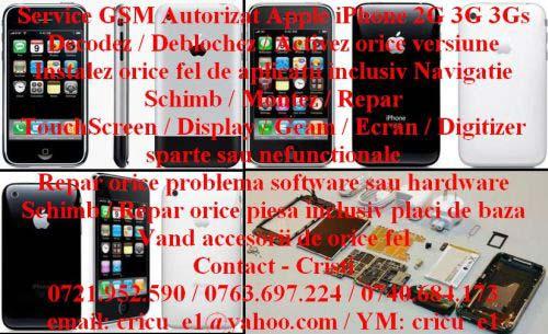 Service Apple iPhone 3G 3Gs 2G Repar Resoftez - Pret | Preturi Service Apple iPhone 3G 3Gs 2G Repar Resoftez